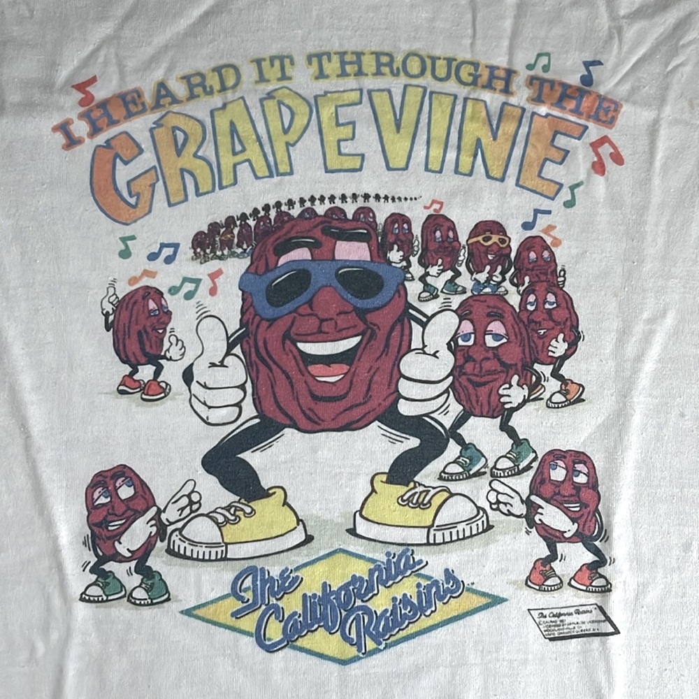 The California raisins, I heard it through the grapevine, 80s M unisex T-shirt